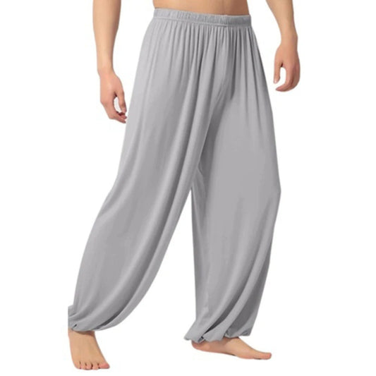 2022 Men'S Solid Color Loose Pants Belly Dance Harem Yoga Pants Casual Pants Men'S Loose Sweatpants Dance Sportswear